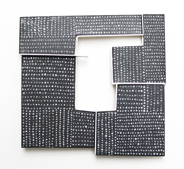 Jessica Turrell, Field Plan #2, 2015, brooch, vitreous enamel, copper, silver, s