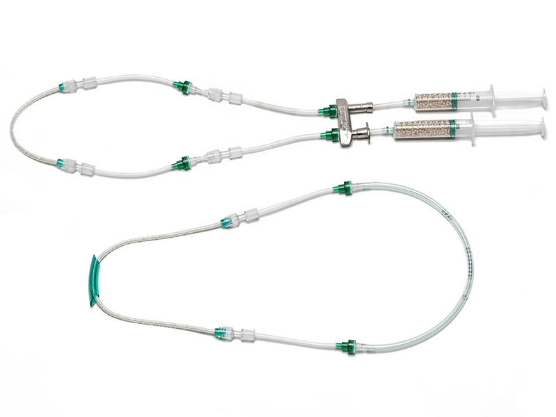 Eva van Kempen, (top) You May Keep Your Undies On, 2015, IV tubing, drain line, oxygen tube, freshwater pearls, silver, (bottom) Combination of Lines, 2015, IV tubing, drain line, oxygen tube, glass, freshwater pearls, both from the LifeLines series, photo: Hugo Rompa Eva van Kempen, (top) You May Keep Your Undies On, 2015
