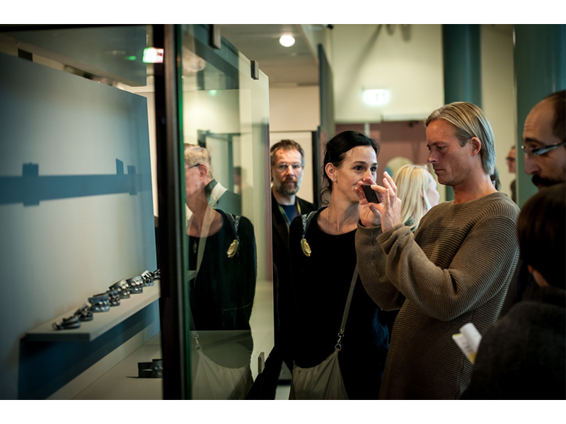 Exhibition opening, Iron(y), Sophie Hanagarth, 2015, CODA Museum, Apeldoorn, the Netherlands, photo: Angela Stouten 