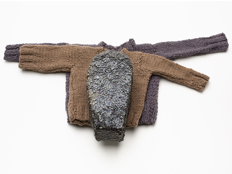 Iris Eichenberg, from the series X, 2013, object, wool, wood, steel, 29.2 x 24.1 cm, photo: Tim Thayer