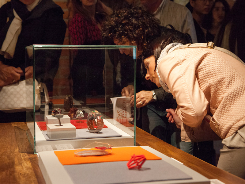 Exhibition view, Gioielli in Fermento 2016, Torre Fornello Ancient Stables, Piacenza Hills, Italy, photo: Angela Petrarelli Exhibition view, Gioielli in Fermento 2016