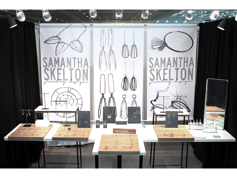 Samantha Skelton’s jewelry booth at ACC Baltimore, photo: artist