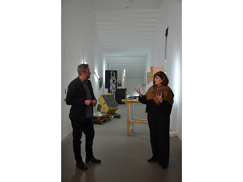 Petra Hölscher and Anders Ljundberg during the press conference of the exhibition Jewelry. The Oslo National Academy of the Arts, Pinakothek der Moderne, Munich, photo: Die Neue Sammlung (A. Laurenzo) Petra Hölscher and Anders Ljundberg during the press conference of the exhibition Jewelry