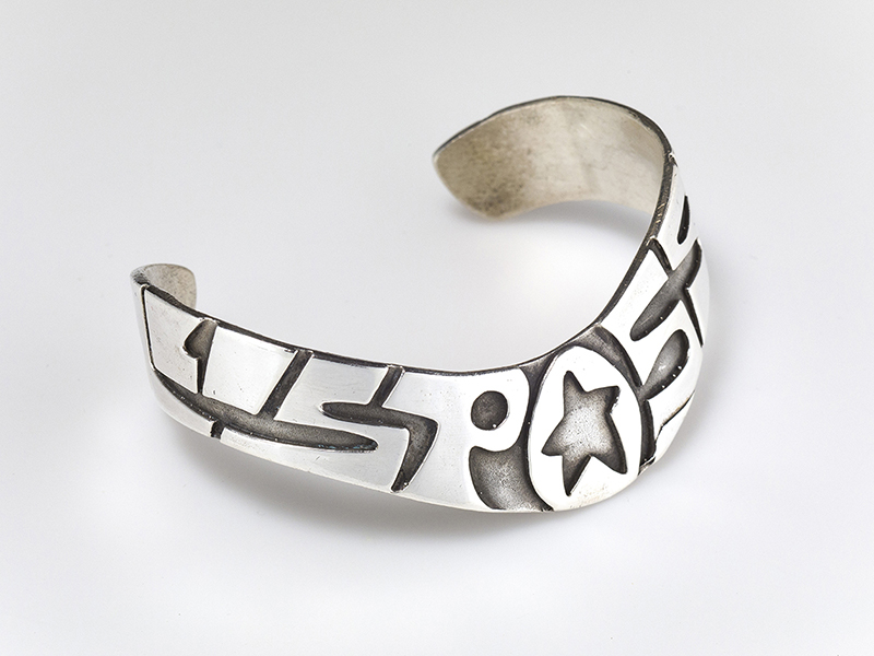 Mary Ann Scherr, All Is Possible, n.d., cuff, sterling silver, from the collection of Suidin Li Snyder, photo: Jason Dowdle