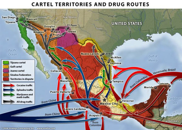 Drug traffic route
