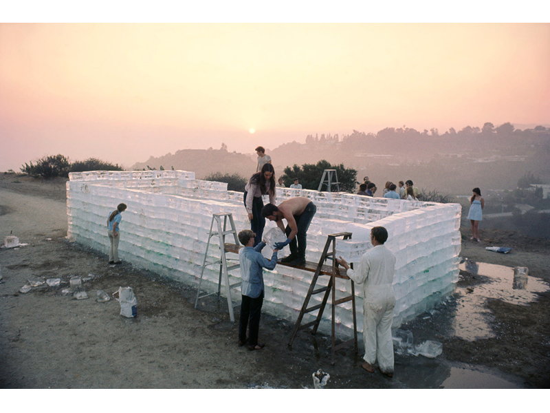 Alan Kaprow, Fluids, 1967, set up in various locations in California, Courtesy Allan Kaprow Estate and Hauser & Wirth, photo Jul