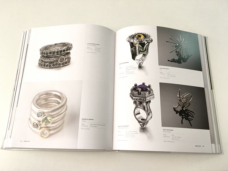 Spread, Nicolas Estrada (ed.), New Rings: 500+ Designs (UK: Thames & Hudson Ltd., 2016), English, photo: Nicolas Estrada