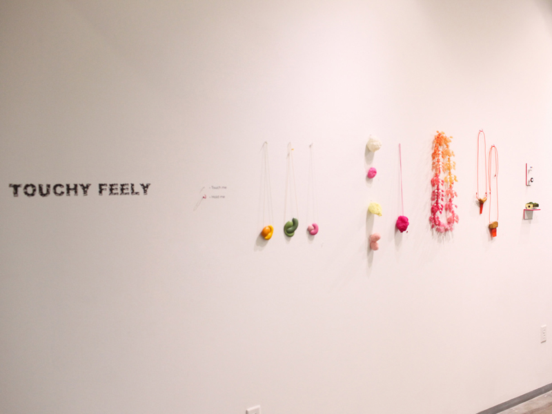 Work from the exhibition Touchy/Feely, spring 2017, photo: Laura Ferrara Touchy/Feely exhibition