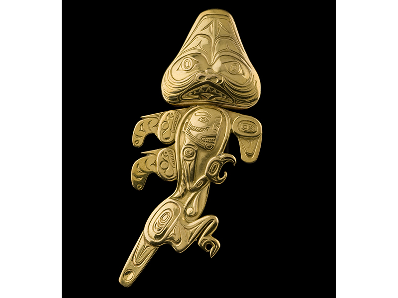 Bill Reid, Dogfish Brooch, After a Tattoo Design by Charles Edenshaw