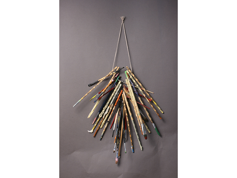 Lisa Walker, Lisa Says, 2020, necklace, wood, bamboo, paint, thread, 533 x 584 x 25 mm, signed and dated, photo courtesy of Orna