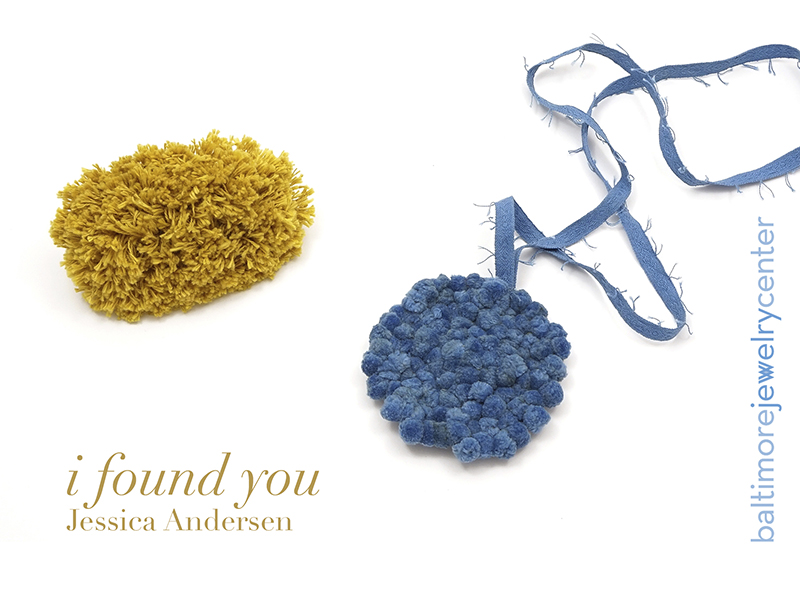 Postcard for i found you, featuring two necklaces by Jessica Andersen