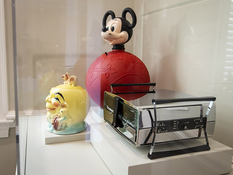 Case with cookie jar, toy, and broiler, All Is Possible: Mary Ann Scherr’s Legacy in Metal, 2020, Gregg Museum of Art & Design, 