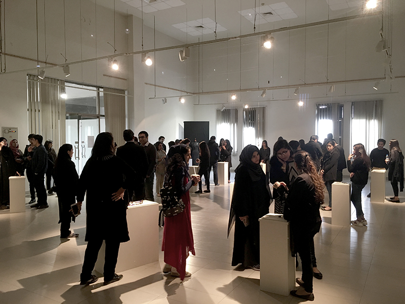 Exhibition opening, Joy of Repetition, Pakistan Institute of Fashion & Design, Lahore, Pakistan, photo: Karin Roy Andersson 