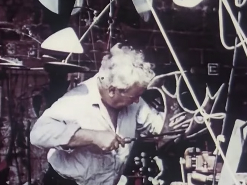 Alexander Calder at work