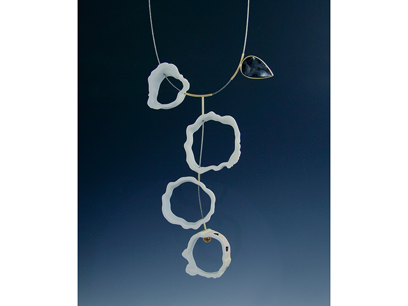 Cindy Sumner, Cluster Pendant, from the Dissections series, found porcelain (from figurines)