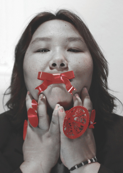 Taweesak Molsawat, The Missing Elements of Democracy No. 1: Useless Beauty, picture for catalog, photo: Nutnicha Karnjanasoonthorn, graphic: Panjapol Kulpapangkorn