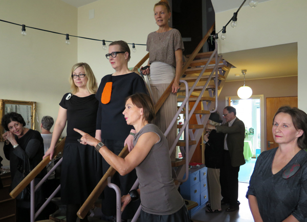Finnish jewelers at Jenny Edlund’s, Tarja Tupanen, Helena Lehtinen, Jenny Edlund, Janna Syvänoja, Eija Mustonen, Stockholm, photo: Susan Cummins Tarja Tupanen, Helena Lehtinen, Jenny Edlund, Janna Syvänoja, Eija Mustonen