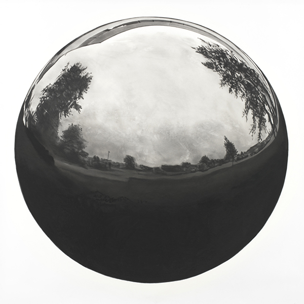 Jonathan Wahl, Gazing Ball, 2015, charcoal on paper, 158.8 x 167.7 cm, photo: Ch
