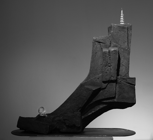 Wang Zhenghong, Body as Landscape, 2012–2013, sculpture and brooches, sculpture: