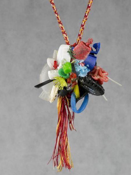 Peter Deckers, Load 15 washed up plastics from Wellington harbor, 2015, pendant,