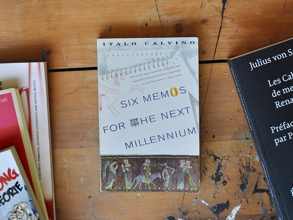 Italo Calvino’s Six Memos for the Next Millennium (New York: Vintage Books, 1993