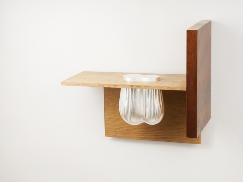 Anders Ljungberg, Bag Beneath #2, 2015, silver, deconstructed bureau, 26 x 16 x 23 cm, photo: artist