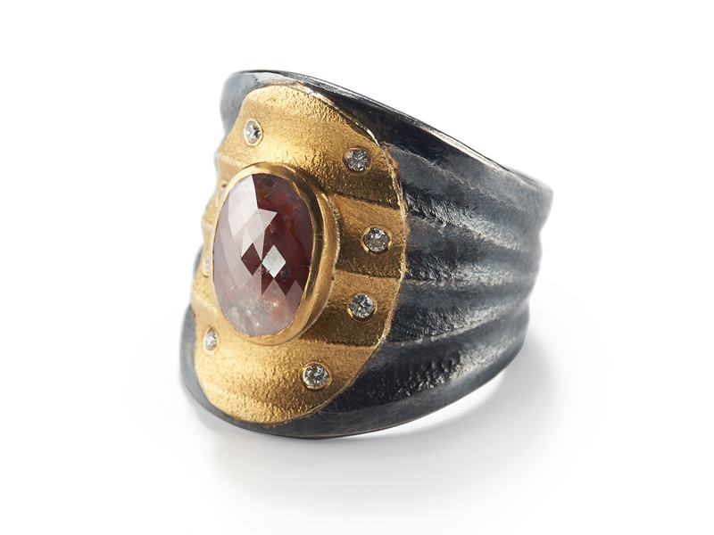 Peter Schmid, Atelier Zobel, Gold and Diamond Ripple Ring