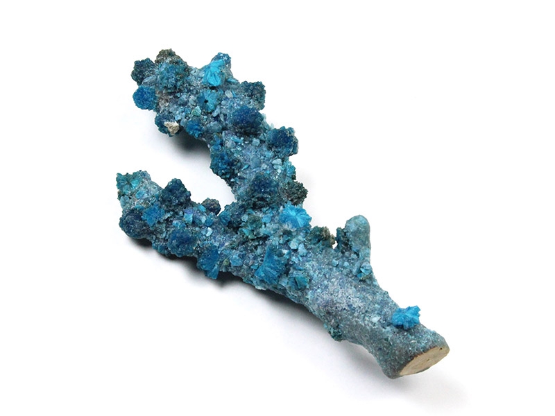 Märta Mattsson, Blue Twig Brooch (Frozen Flora), wood, crushed stones, resin, lacquer, silver, photo: artist Märta Mattsson, Blue Twig Brooch (Frozen Flora)