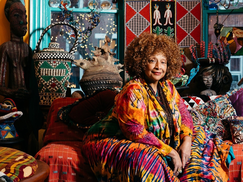 Joyce Scott in her home in Baltimore, Maryland, USA