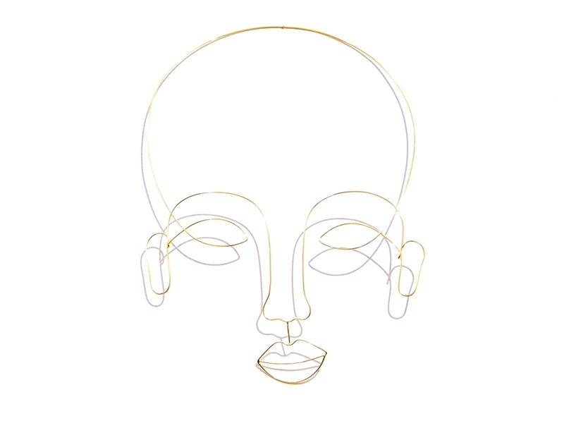 Julia Walter, Hotmale, 2017, necklace, gold-plated steel, 262 x 355 x 2 mm, photo: Irene Belfi Gallery Julia Walter, Hotmale