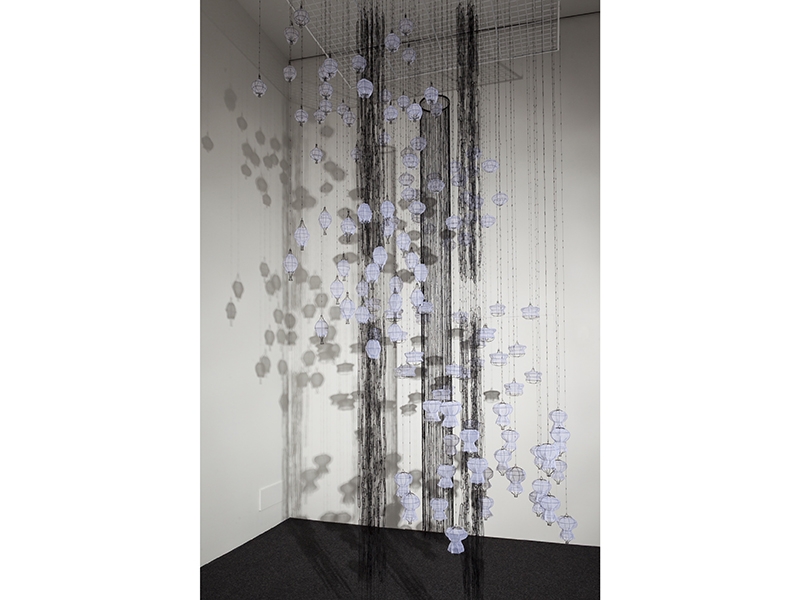 c, 2016, installation, powder-coated steel, fabric, approx. space dimensions 5.8 x 2.4 x 2.4 m, photo: Stephen Funk Christine Clark, Uniform
