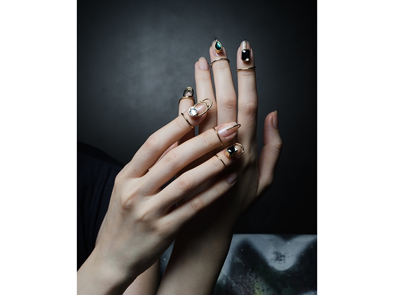 Some of the fingernail jewelry in Ms. Park’s new collection.