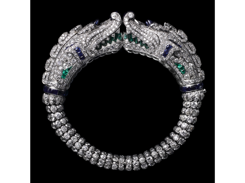 Chimera Bracelet, Cartier (French, founded in 1847), French, 1929, diamonds, sapphire, turquoise, lapis lazuli, enamel, Vincent Wulveryck, Cartier collection © Cartier, courtesy Museum of Fine Arts, Boston Chimera Bracelet, Cartier