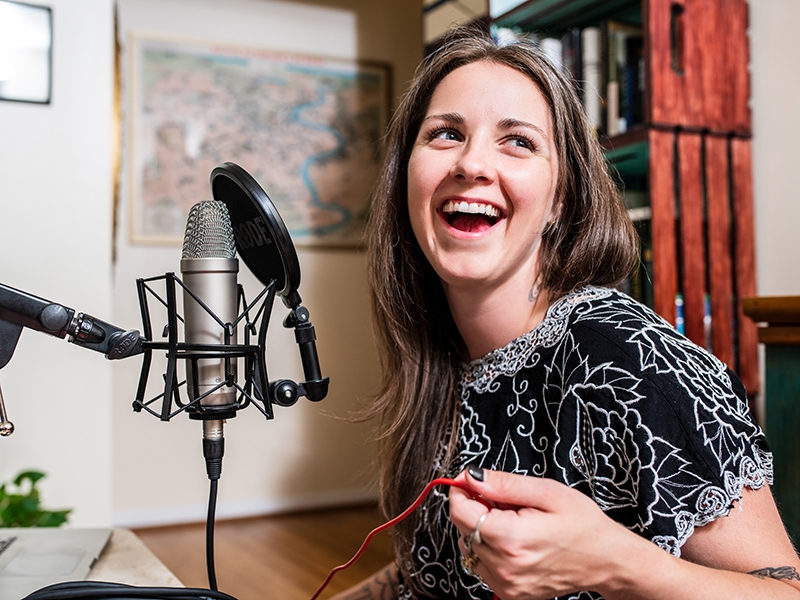 Promotional image, Sarah Rachel Brown, host and producer of Perceived Value, 2018, photo: Linette Kielinski Promotional image, Sarah Rachel Brown