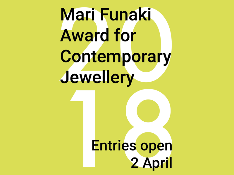 2018 Mari Funaki Award for Contemporary Jewellery