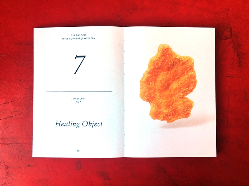 Pages 50–51 of 25 Reasons Why to Wear Jewellery, showing a piece by Gisbert Stach, photo: Rebekah Frank Pages 50–51 of 25 Reasons Why to Wear Jewellery, showing a piece by Gisbert Stach, photo: Rebekah Frank