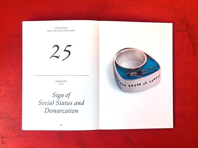 Pages 164–165 of 25 Reasons Why to Wear Jewellery, showing a piece by Helen Noakes, photo: Rebekah Frank Pages 164–165 of 25 Reasons Why to Wear Jewellery, showing a piece by Helen Noakes, photo: Rebekah Frank
