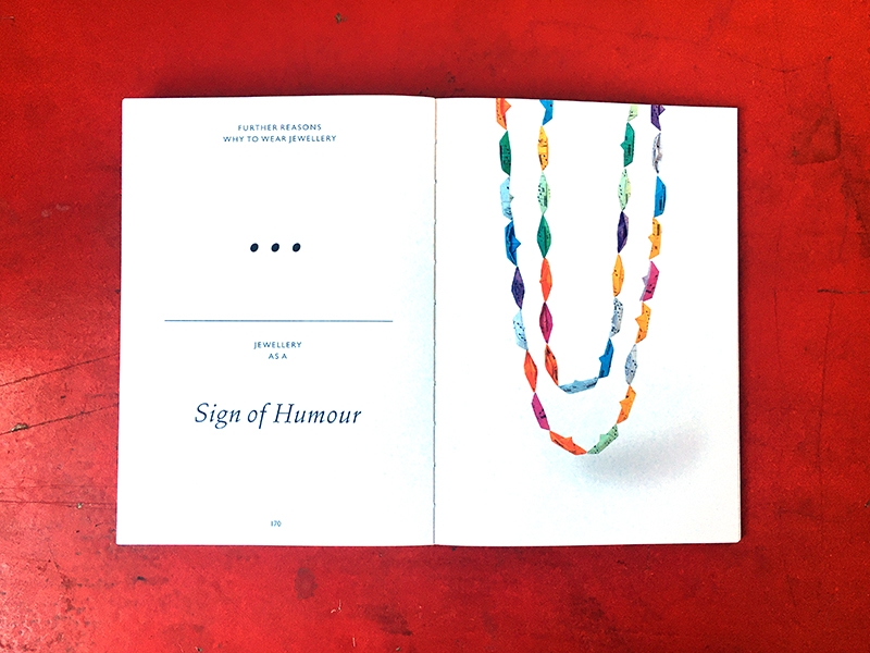 Pages 170–171 of 25 Reasons Why to Wear Jewellery, showing a piece by Jyrg Munter, photo: Rebekah Frank Pages 170–171 of 25 Reasons Why to Wear Jewellery, showing a piece by Jyrg Munter, photo: Rebekah Frank