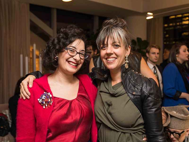 Bella Neyman (left) and JB Jones (right) at the NYCJW x Bergdorf Goodman Holiday Window Launch Event, photo: Simon Leung Bella Neyman (left) and JB Jones (right)