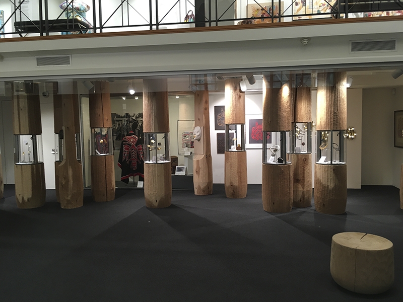 Exhibition view, To Speak with a Golden Voice, July 16, 2020–April 11, 2021, Bill Reid Gallery of Northwest Coast Art, Vancouver, Canada, photo: Carrie Yodanis Exhibition view, To Speak with a Golden Voice