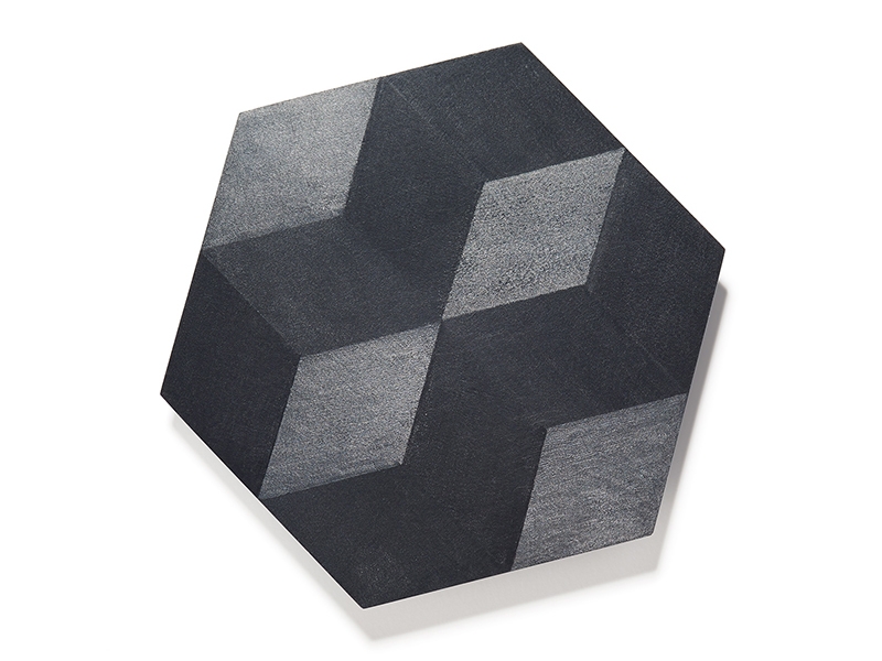 Claude Chavent, A-BIS-6-HEXA, 2017, brooch, steel, 62 mm, photo: Patina Gallery Claude Chavent, A-BIS-6-HEXA