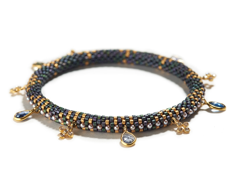 Claire Kahn, Holiday Bracelet with Sapphire and Diamond