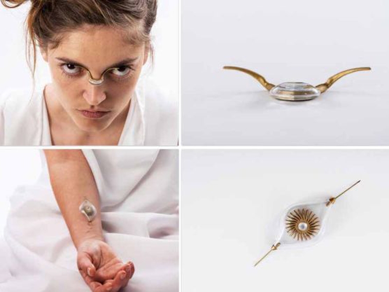 Naomi Kizhner, Energy Addicts, biopolymer, gold-plated brass, 2014, photo courtesy of Katia Rabey Naomi Kizhner, Energy Addicts