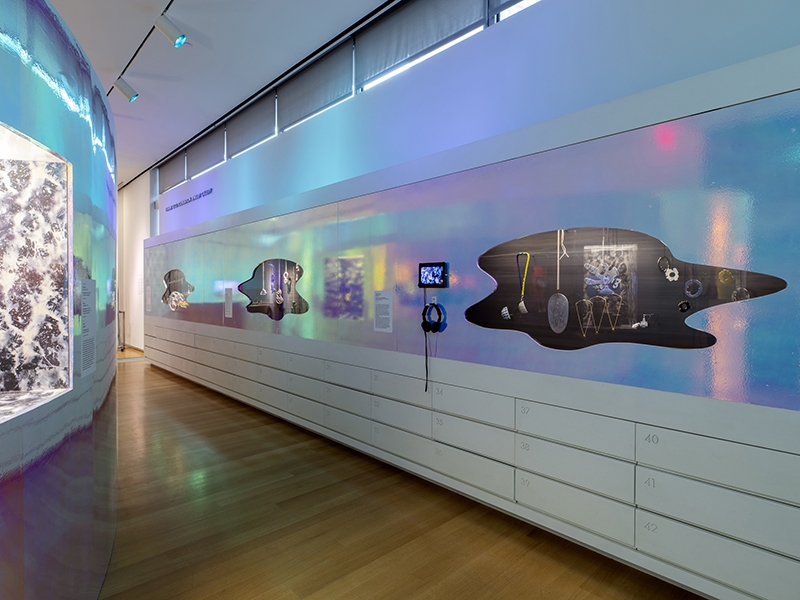Installation view, Non-Stick Nostalgia, 2019, Museum of Arts and Design, New York, photo: Jenna Bascom, courtesy the Museum of Arts and Design Installation view, Non-Stick Nostalgia