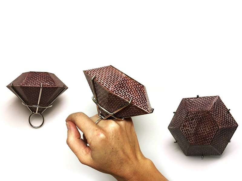 Sharon Massey, Cocktail Ring, 2015, copper, enamel, nickel, 100 x 100 x 100 mm, photo: artist Sharon Massey, Cocktail Ring