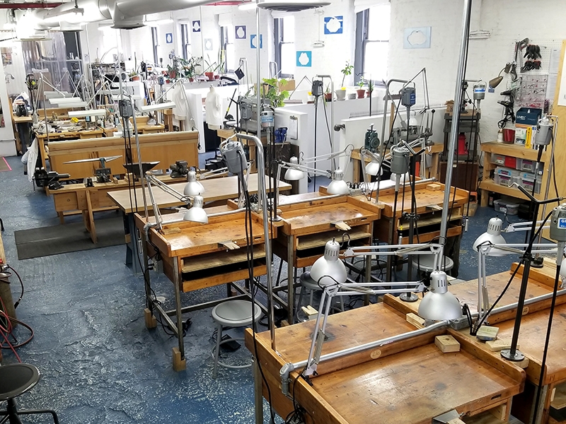 Brooklyn Metal Works studio, 2018, photo courtesy BKMW Brooklyn Metal Works studio