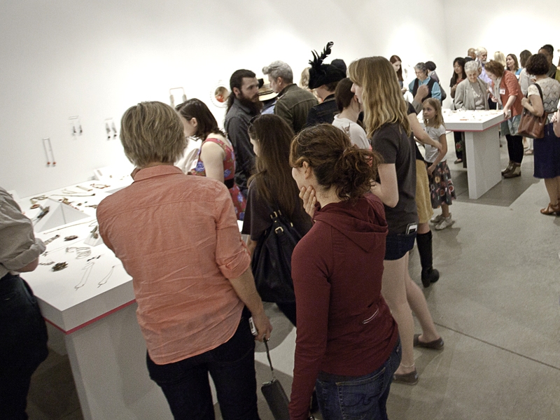 Exhibition opening at Visual Arts Center of Richmond, VA, 2014, photo: David Hale