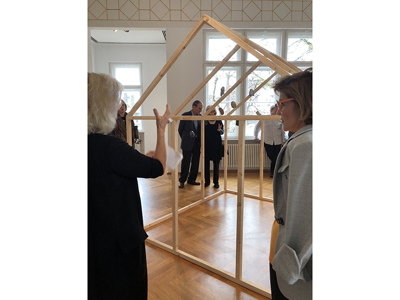 AJF members at the Villa Stuck for a guided tour by Ellen Maurer Zilioli, who curated Karen Pontoppidan’s solo show, The One Woman Group Exhibition, photo courtesy of Yvonne Montoya Villa Stuck