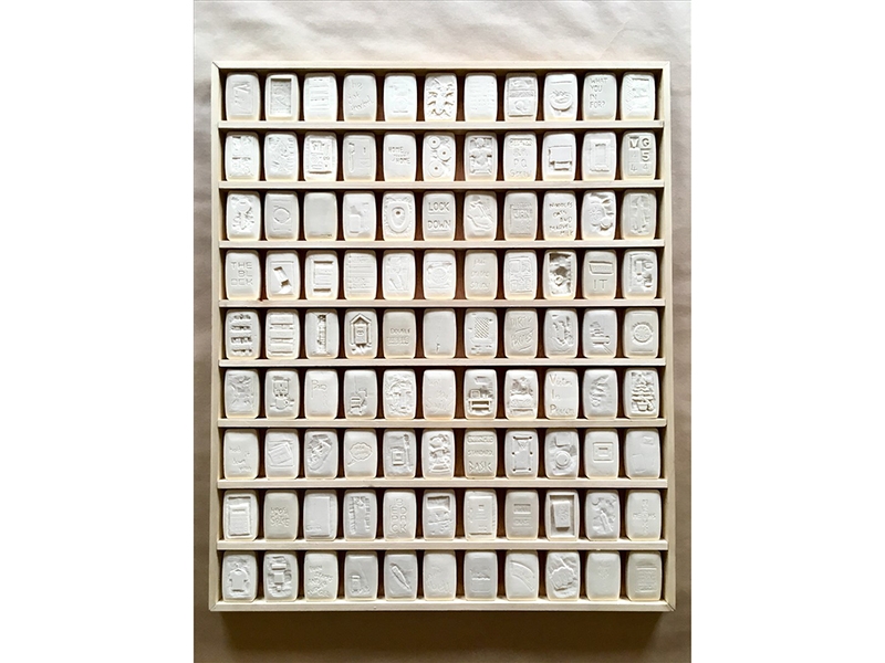 Lee Cutter, Prison Culture, Sculpture, Prison issue buttermilk soap, courtesy of Royal Academy of Arts Lee Cutter, Prison Culture