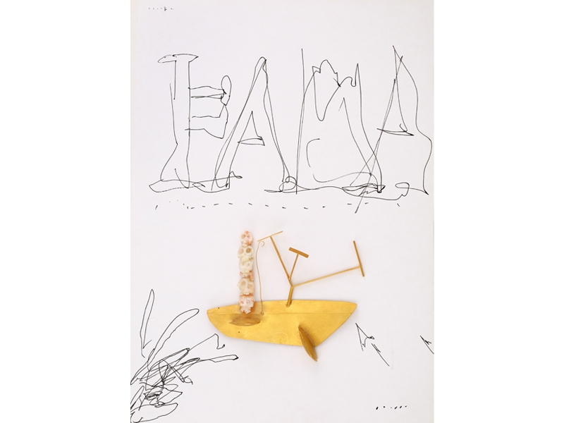 Manfred Bischoff, Fama, 2002, brooch, gold, coral, Collection Bollmann, Vienna, photo: Sophie Tiller Manfred Bischoff, Fama, 2002